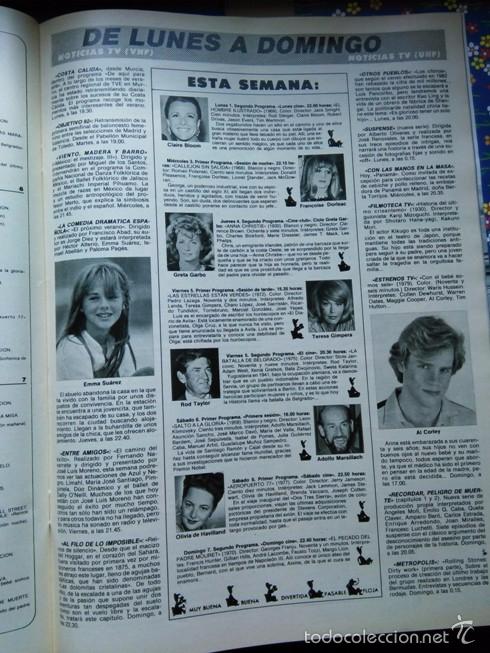 Coleccionismo de Revistas y Peri&oacute;dicos: RECORTE AL CORLEY EMMA SUAREZ OLIVIA DE HAVILLAND ADOLFO MARSILACH TERESA GIMPERA GRETA GARBO