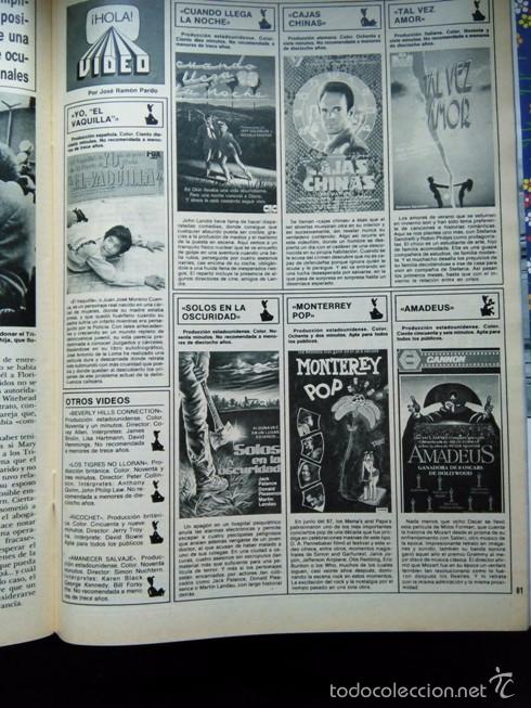 Sammeln von Zeitschriften und Zeitungen: RECORTE AMADEUS SOLOS EN LA OSCURIDAD YO EL VAQUILLA CAJAS CHINAS MONTERREY POP