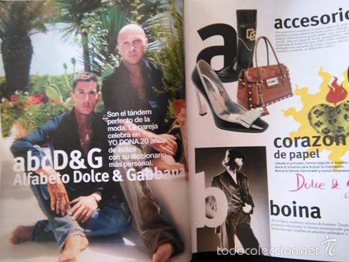 Coleccionismo de Revistas y Peri&oacute;dicos: RECORTE dolce gabbana flamenco MADONNA MONICA BELLUCCI ISABELLA ROSSELLINI KYLIE MINOGE