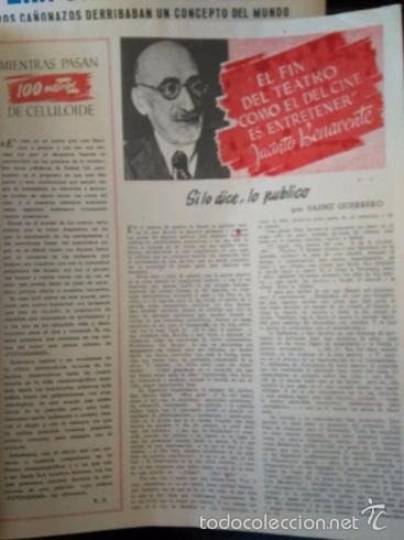 Coleccionismo de Revistas y Peri&oacute;dicos: recorte JACINTO BENAVENTE