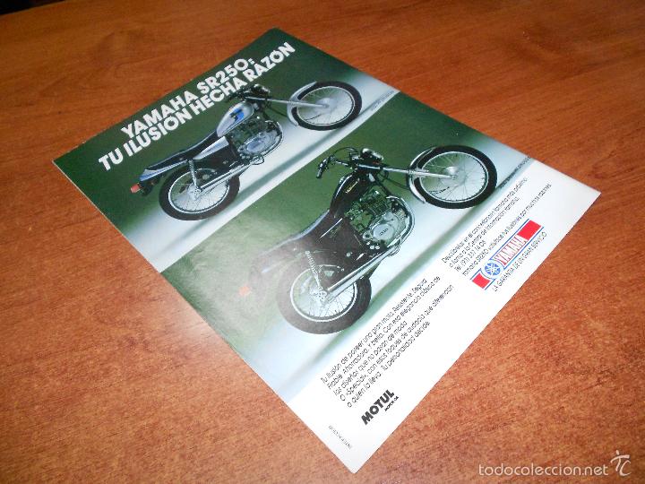 Coleccionismo de revistas y peri&oacute;dicos: RECORTE DE PRENSA 1985: PUBLICIDAD YAMAHA SR250