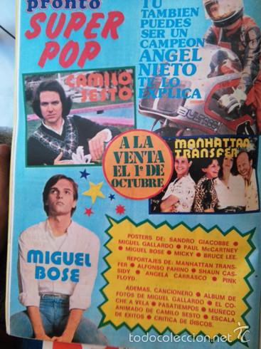 Coleccionismo de revistas y peri&oacute;dicos: recorte CAMILO SESTO MIGUEL BOSE MANHATTAN TRANSFER ANGEL NIETO