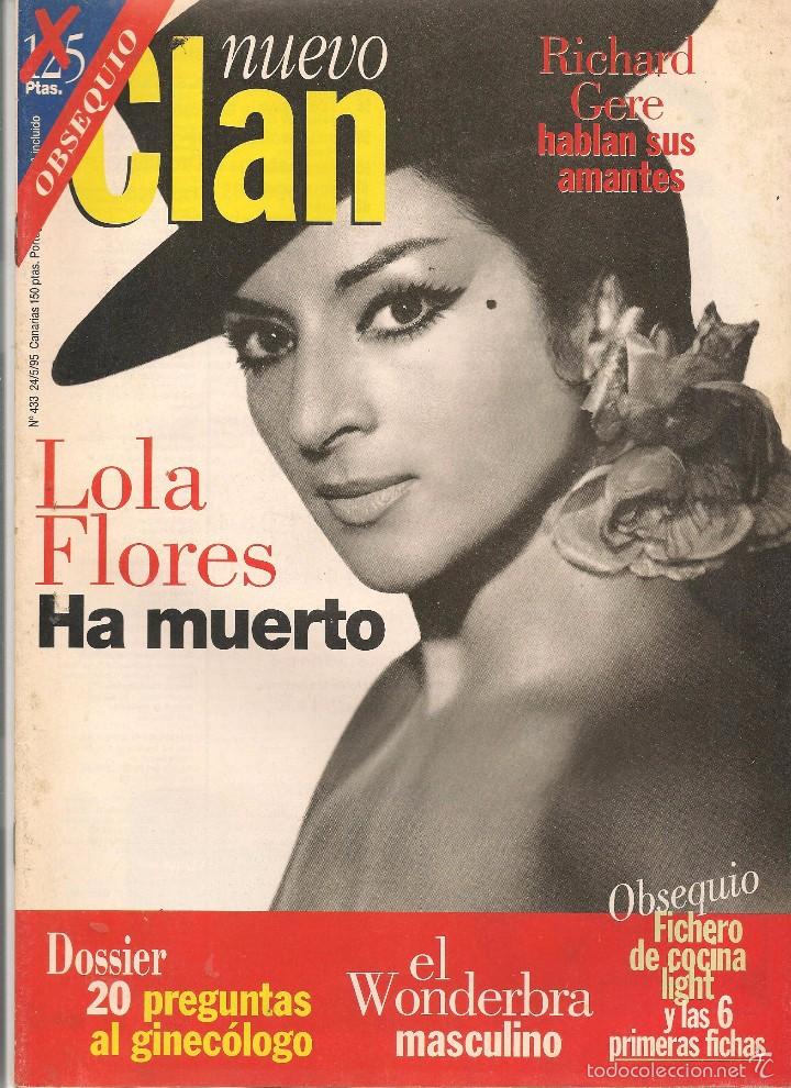 Coleccionismo de revistas y peri&oacute;dicos: NUEVO CLAN. N&ordm; 433. LOLA FLORES HA MUERTO. (P/B60)