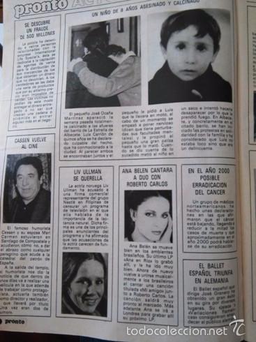 Coleccionismo de Revistas y Peri&oacute;dicos: RECORTE ANA BELEN LIV ULLMAN CASSEN