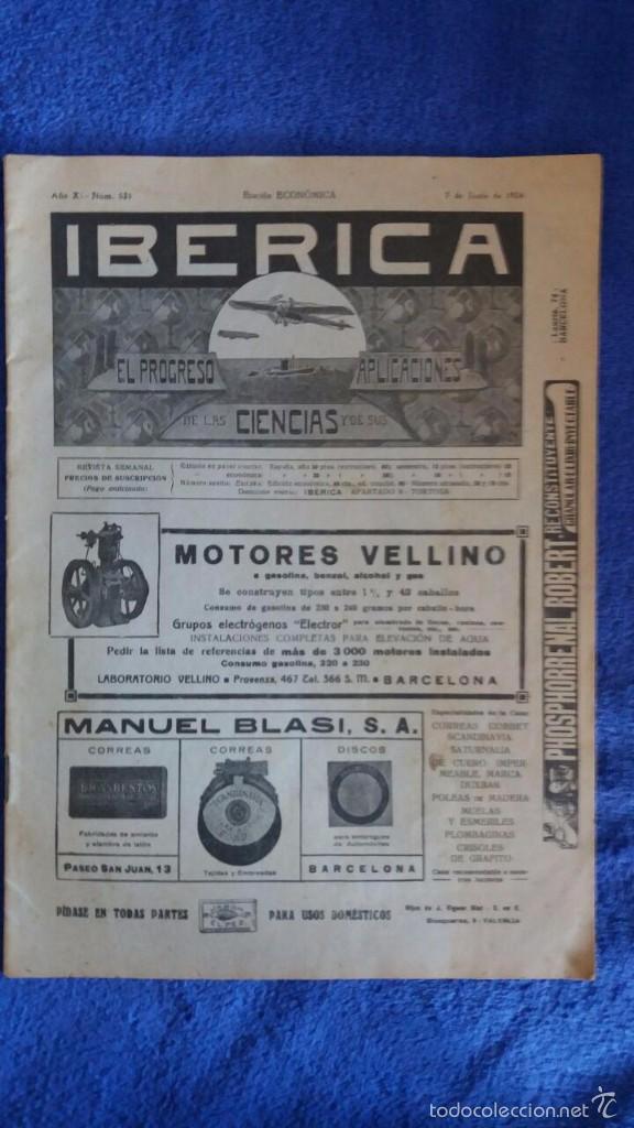 Coleccionismo de revistas y peri&oacute;dicos: REVISTA IB&Eacute;RICA / EDICI&Oacute;N ECON&Oacute;MICA N&ordm; 531 / 7 JUNIO 1924