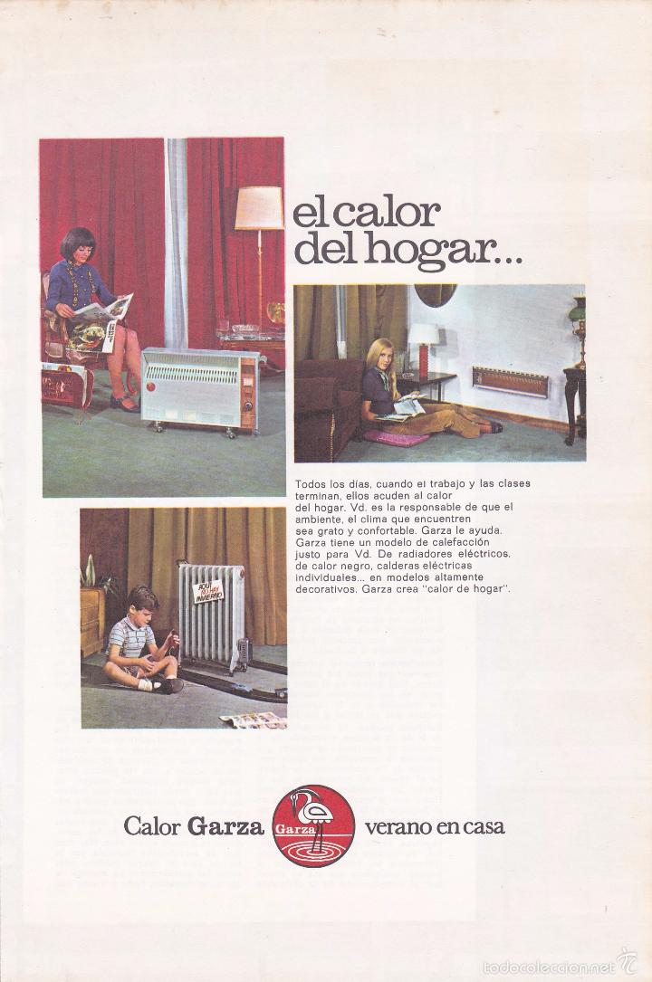 Coleccionismo de revistas y peri&oacute;dicos: PUBLICIDAD 1969. ANUNCIO CALOR GARZA. CALEFACCION