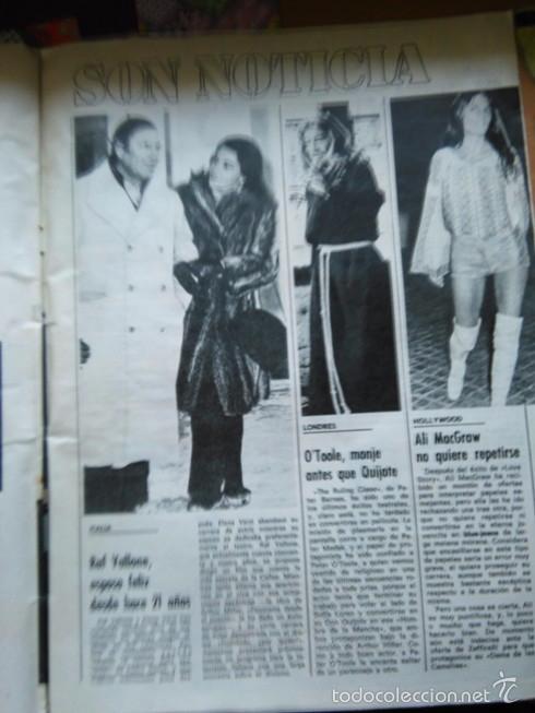 Collectionnisme de Revues et Journaux: RECORTE RAF VALLONE PETER OTOOLE ALI MACGRAW