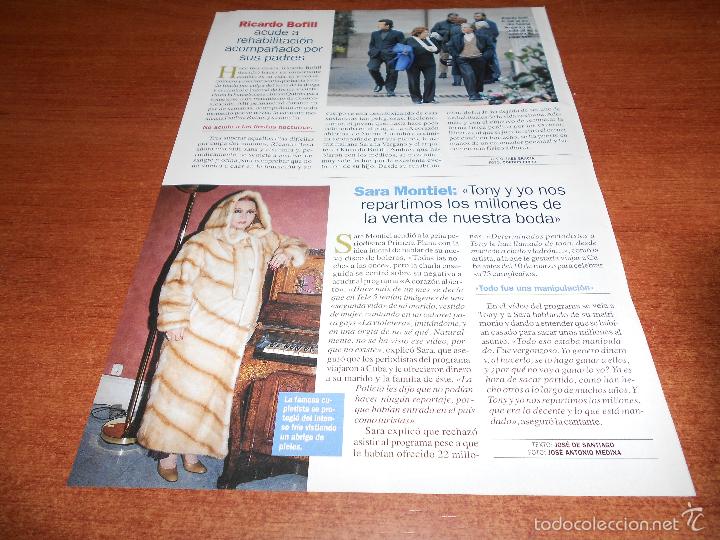 Coleccionismo de revistas y peri&oacute;dicos: RECORTE DE PRENSA 2003 SARA MONTIEL