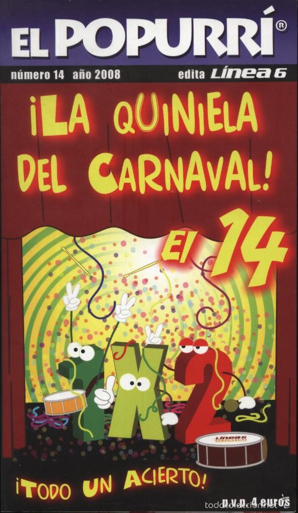 Coleccionismo de Revistas y Peri&oacute;dicos: REVISTA GUIA DEL CARNAVAL DE CADIZ A&Ntilde;O 2008 - N&ordm; 14 -170 PAGINAS / PERFECTO ESTADO