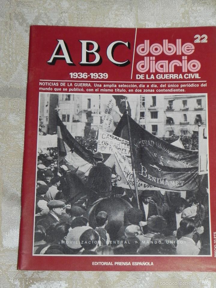 Coleccionismo de Revistas y Peri&oacute;dicos: Vendo Fasciculo Colecci&oacute;n ABC (Doble Diario de la Guerra Civil, N&ordm; 22).