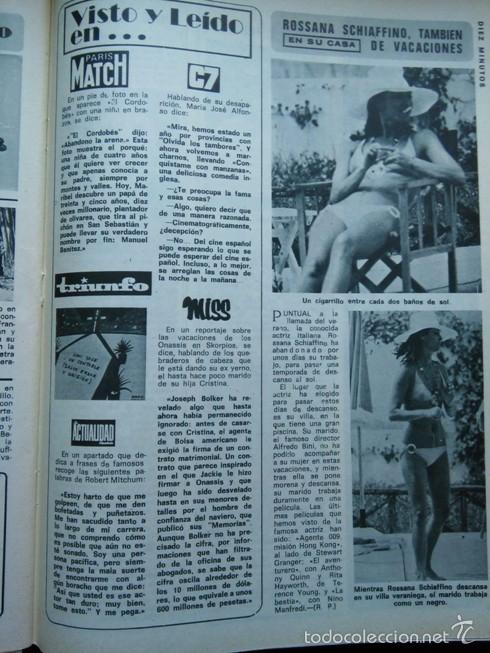 Sammeln von Zeitschriften und Zeitungen: recorte ROSSANA SCHIAFFINO