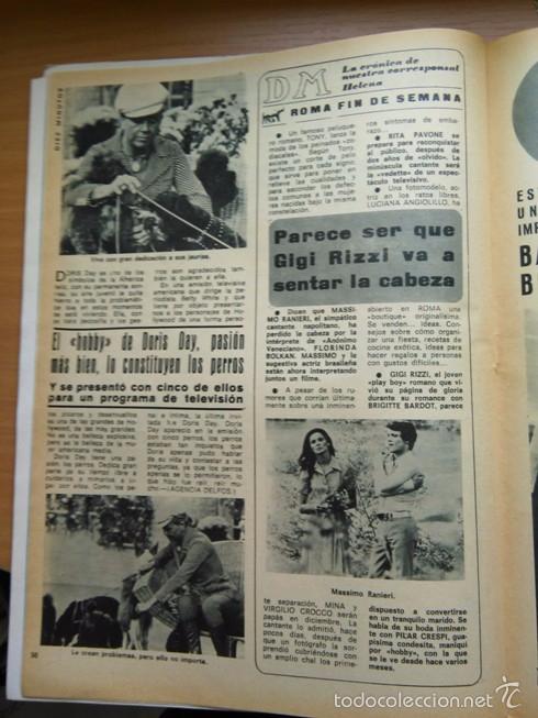 Coleccionismo de Revistas y Peri&oacute;dicos: RECORTE MASSIMO RANIERI DORIS DAY