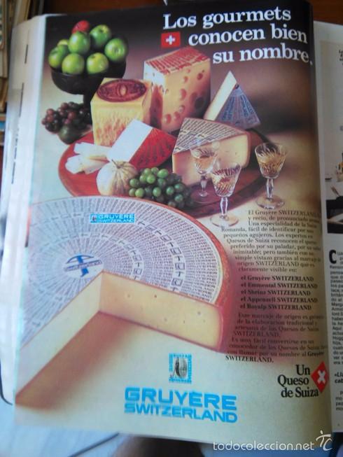 Coleccionismo de revistas y peri&oacute;dicos: recorte QUESO GRUYERE SWITZERLAND SUIZA