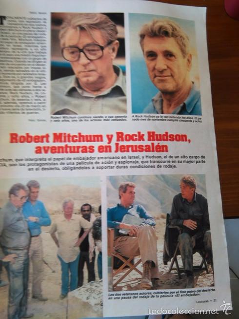 Coleccionismo de Revistas y Peri&oacute;dicos: RECORTE ROBERT MITCHUM RICK HUDSON
