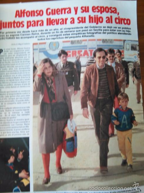 Coleccionismo de revistas y peri&oacute;dicos: RECORTE ALFONSO GUERRA EN EL CIRCO