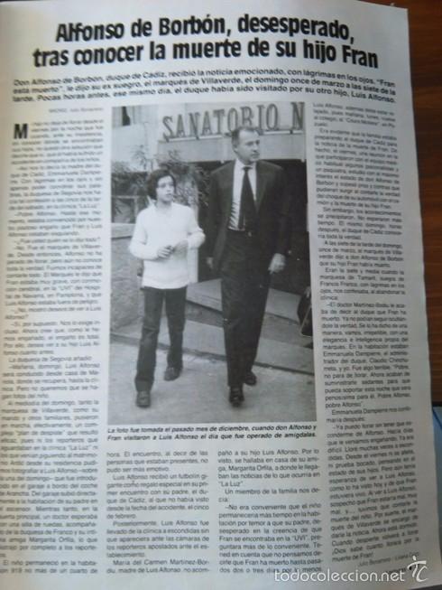Coleccionismo de revistas y peri&oacute;dicos: RECORTE DON ALFONSO DE BORBON DUQUE DE CADIZ