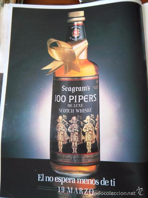 Sammeln von Zeitschriften und Zeitungen: recorte 100 pipers whisky dia del padre