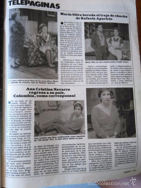 Sammeln von Zeitschriften und Zeitungen: recorte rafaela aparicio maria silva pedro civera ana cristina navarro