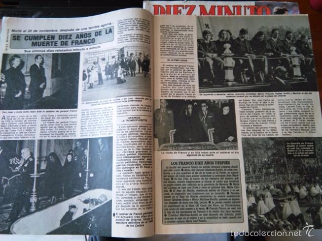 Coleccionismo de revistas y peri&oacute;dicos: recorte decimo aniversario de la muerte de franco