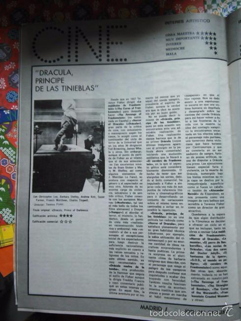 Coleccionismo de Revistas y Peri&oacute;dicos: recorte dracula christopher lee