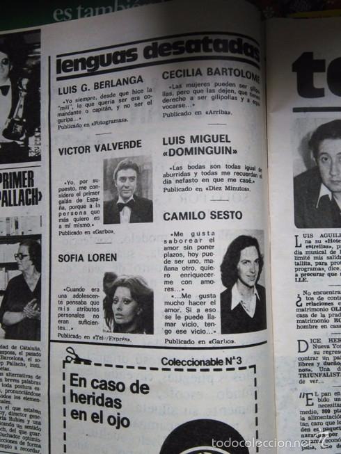 Coleccionismo de revistas y peri&oacute;dicos: recorte CAMILO SESTO