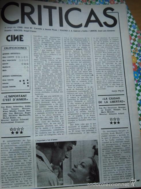 Coleccionismo de Revistas y Peri&oacute;dicos: RECORTE ROMY SCHNEIDER FABIO TESTI
