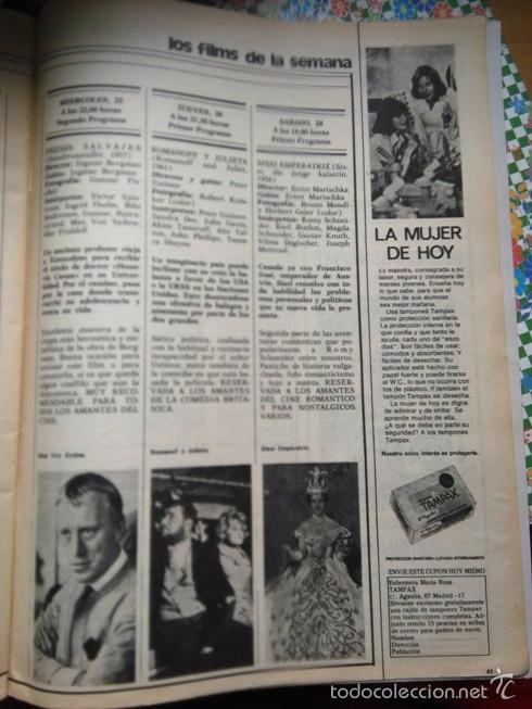 Coleccionismo de Revistas y Peri&oacute;dicos: RECORTE ROMY SCHNEIDER SISSI PETER USTINOV SANDRA DEE MAX VON SYDOW