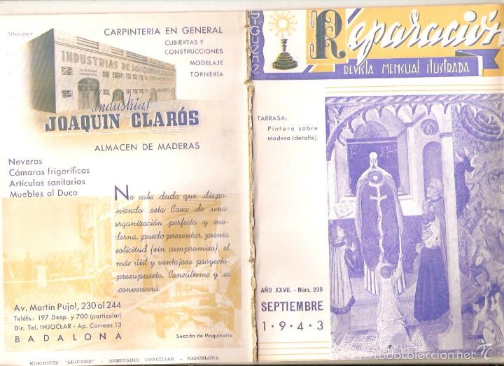 Collezionismo di Riviste e Giornali: A&Ntilde;O 1943 REPARACION RELIGION TERRASSA PINTURA ACCION CATOLICA ASPIRANTES SALAMANCA JOAQUIN CLAROS