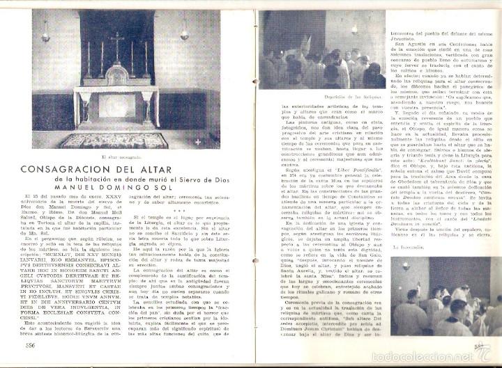 Collezionismo di Riviste e Giornali: A&Ntilde;O 1944 REPARACION RELIGION SAN BENITO ABAD CONSAGRACION ALTAR MANUEL DOMINGO SOL TORTOSA