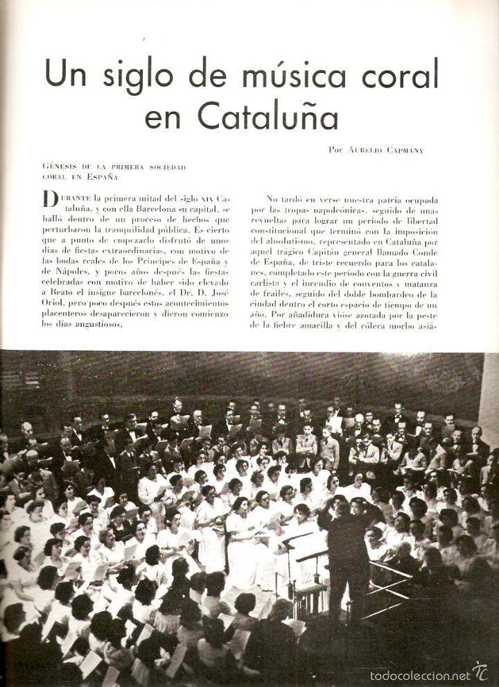 Colecionismo de Revistas e Jornais: 1954 BARCELONA BIBLIOTECA HISTORIA MUSICA CORAL CATALANA CLAVE ORFEO VIGATA CORO EUTERPENSE LAUDATE