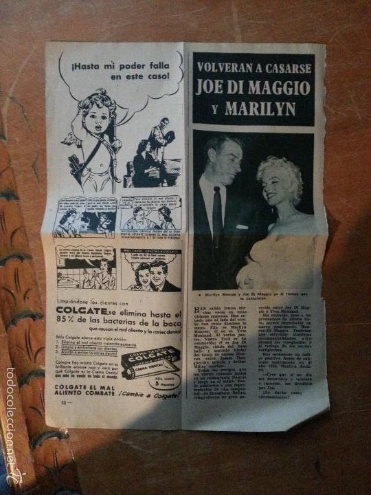 Colecionismo de Revistas e Jornais: ANTIGUOS RECORTES DE PRENSA  GOE DI MAGGIO MARINYN MONROE PASTA DENTAL COLGATE ASGRID DE NORUEGA