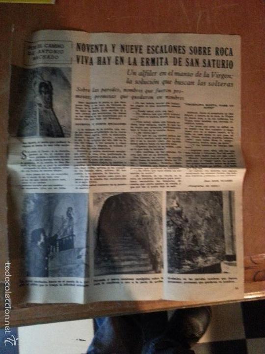 Colecionismo de Revistas e Jornais: NOVENA Y NUEVE ESCALONES SOBRE ROCA VIVA HAY EN LA ERMITA DE SAN SATURIO , VIRGEN ALFILER
