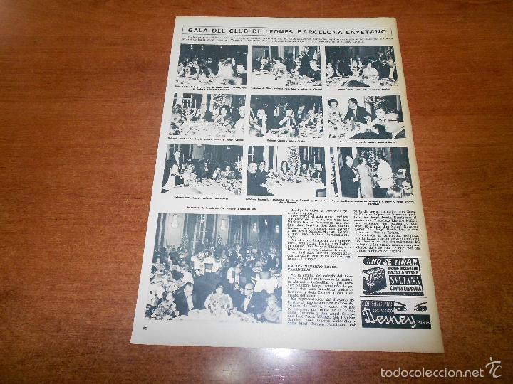 Colecionismo de Revistas e Jornais: RECORTE DE PRENSA 1972: GALA DEL CLUB DE LEONES BARCELONA - LAYETANO