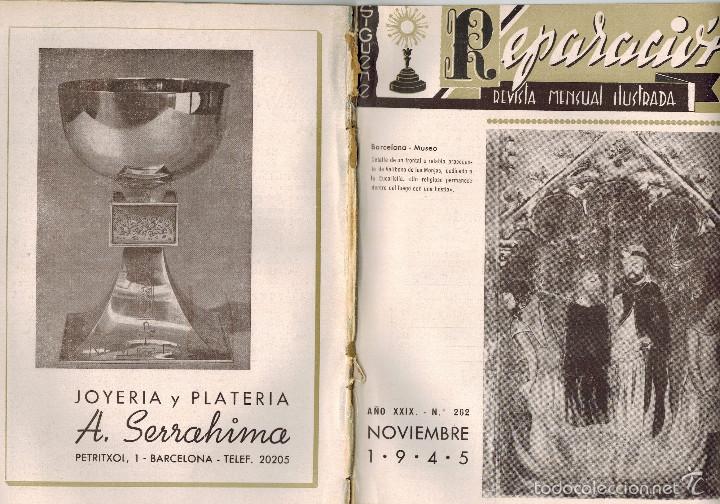Collezionismo di Riviste e Giornali: A&Ntilde;O 1945 REPARACION RELIGION LITURGIA EUCARISTIA JESUS EN EL SAGRARIO COMUNION