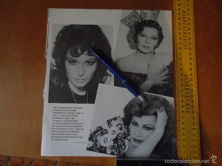 Coleccionismo de Revistas y Peri&oacute;dicos: RECORTE CANTANTE hoja  fotografica - rocio jurado ver foto adicional