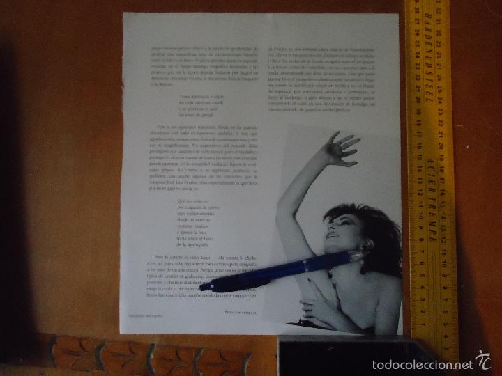 Coleccionismo de Revistas y Peri&oacute;dicos: RECORTE CANTANTE hoja fotografica - rocio jurado ver foto adicional