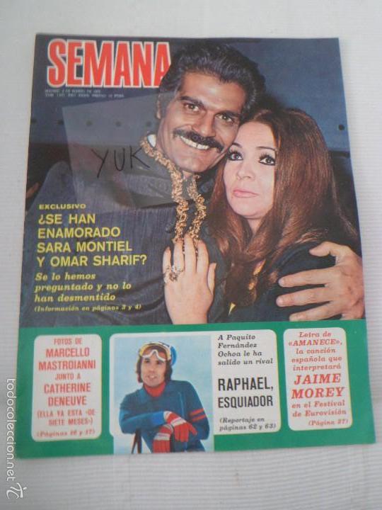 Coleccionismo de Revistas y Peri&oacute;dicos: REVISTA SEMANA - MARZO DE 1972 - SARA MONTIEL Y OMAR SHARIF - RAPHAEL - LICIA CALDERON -QUETA CLAVER
