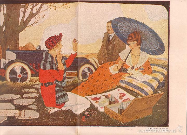 Coleccionismo de revistas y peri&oacute;dicos: * AUTOM&Oacute;VIL * COCHE * La merienda de los automovilistas / ilustracion de J. Loygorri - 1921