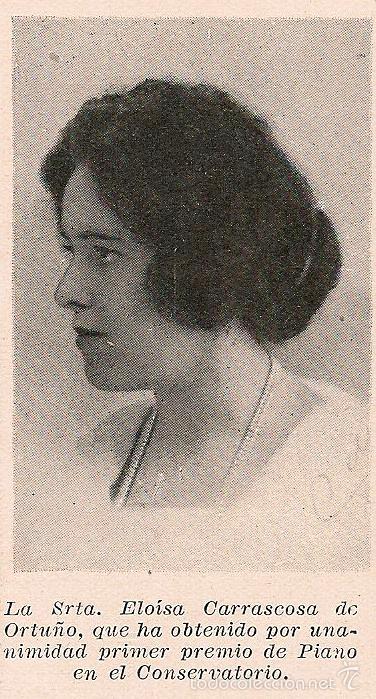 Collection Magazines and Newspapers: Srta. Eloisa Carrascosa de Ortu&ntilde;o, premio de piano en el Conservatorio - 1921