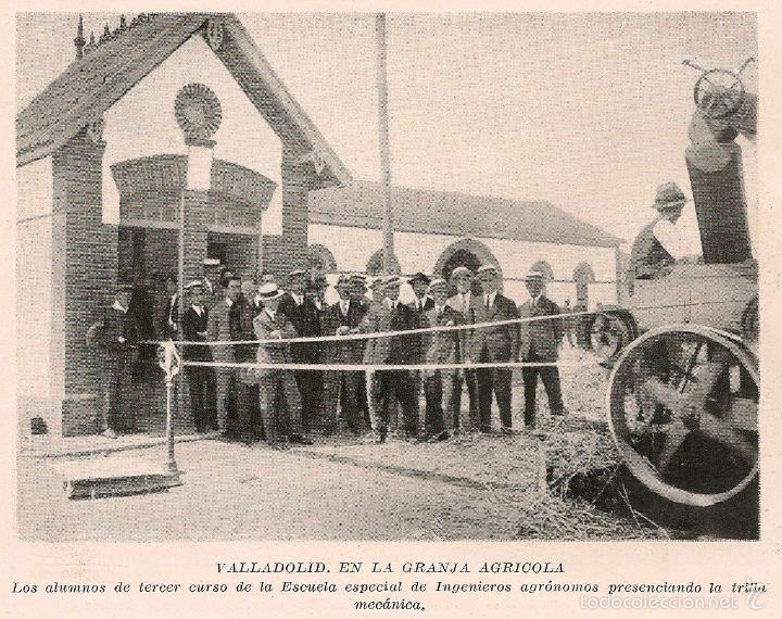 Coleccionismo de revistas y peri&oacute;dicos: * VALLADOLID * Trilla mec&aacute;nica, alumnos Ingenieros agr&oacute;nomos - 1921