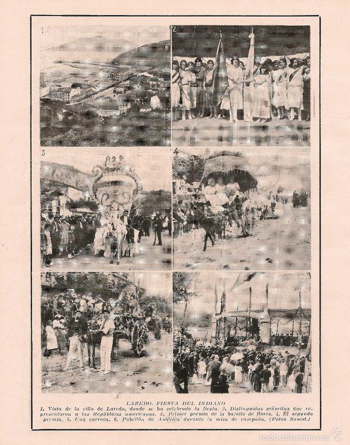 Coleccionismo de Revistas y Peri&oacute;dicos: * LAREDO * Fiesta del Indiano, carrozas de la batalla de flores  - 1921