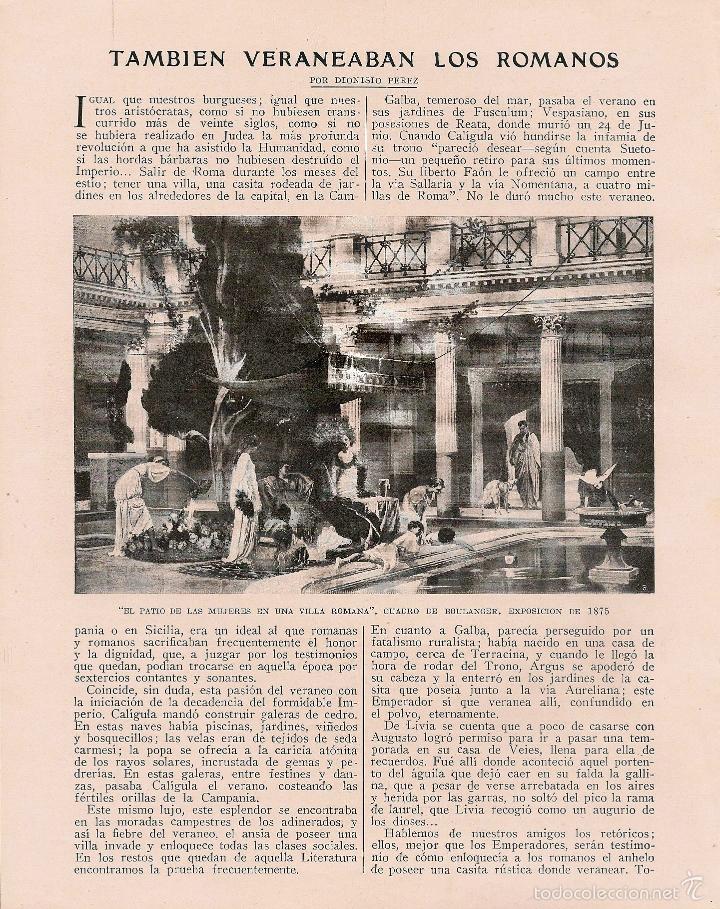 Coleccionismo de Revistas y Peri&oacute;dicos: * ALATRI * FRASCATI * Tambi&eacute;n veraneaban los romanos / Dionisio P&eacute;rez - 1921
