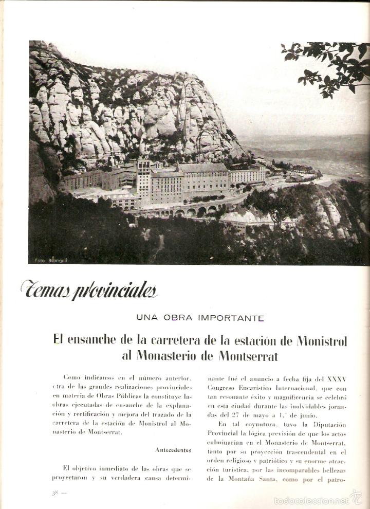 Sammeln von Zeitschriften und Zeitungen: A&Ntilde;O 1952 VALLVIDRERA HOGAR DE MATRIMONIOS ANCIANOS ENSANCHE CARRETERA MONTSERRAT RUPIT URBANISMO