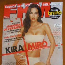 Coleccionismo de Revistas y Periódicos: FHM Nº 64, KIRA MIRO, JULIE HENDERSON SOLDADOS DE ACERO, COSA NOSTRA, TORI PRAVER, 2009