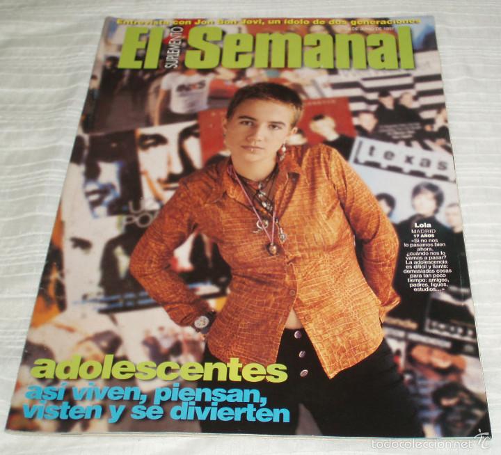 Coleccionismo de revistas y peri&oacute;dicos: el suplemento semanal junio 1997 entrevista con Jon Bon Jovi