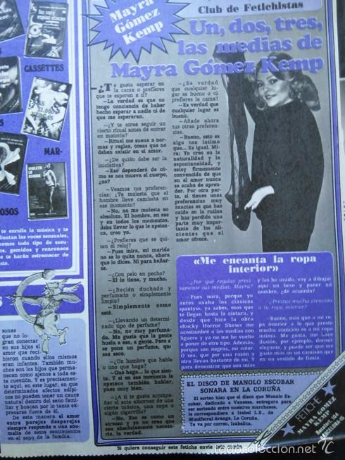 Coleccionismo de Revistas y Peri&oacute;dicos: recorte UN DOS TRES LAS MEDIAS DE MAYRA GOMEZ KEMP 1 2 3
