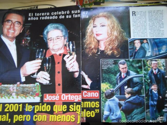 Coleccionismo de Revistas y Peri&oacute;dicos: RECORTE ROCIO JURADO JOSE ORTEGA CANO CELIA CRUZ PASTORA VEGA ANA DUATO