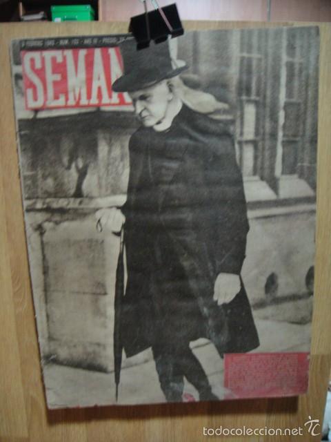 Coleccionismo de Revistas y Peri&oacute;dicos: revista semana n&ordm; 102 - febrero de 1942 - viaje del caudillo a catalu&ntilde;a