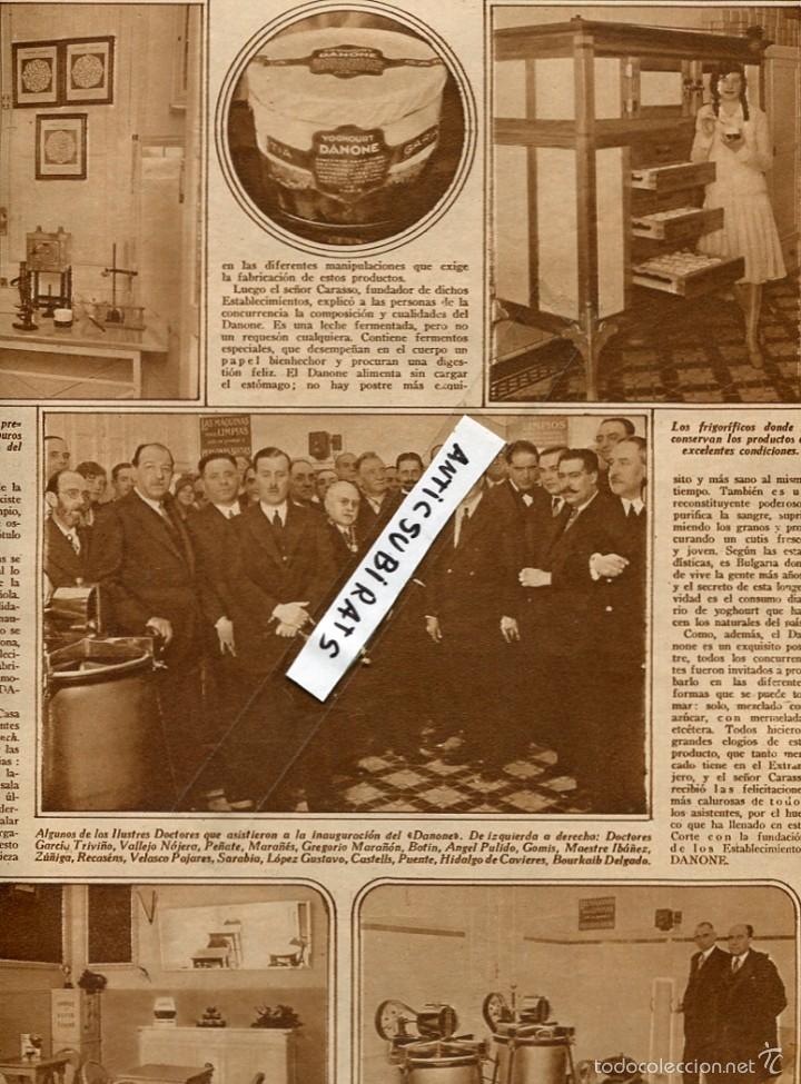 Collezionismo di Riviste e Giornali: 1930 PRIMERA FABRICA DE YOGUR DANONE EN MADRID MARQUESES DE ARANDA FUENTES DEL FRESNO BERBES VIGO