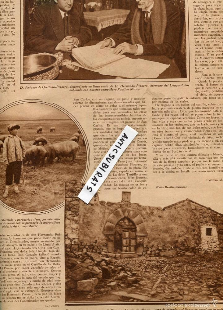 Coleccionismo de Revistas y Peri&oacute;dicos: REVISTA 1930 FRANCISCO PIZARRO EN TRUJILLO SEMANA SANTA EN SEVILLA COSTALERO HACIENDO LA ROPA SACO